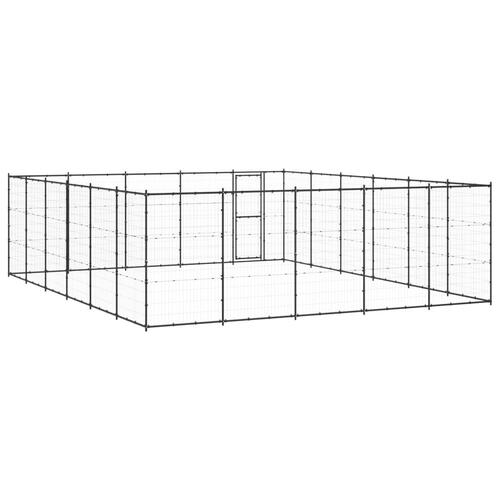 Udendørs hundebur 36,3 m² stål