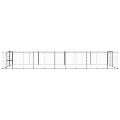 Udendørs hundebur 79,86 m² stål