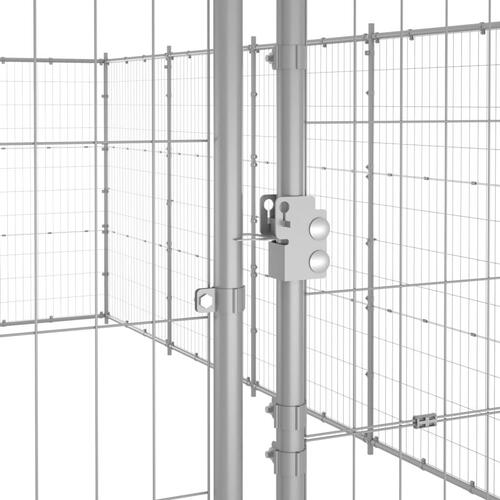 Udendørs hundebur 21,78 m² galvaniseret stål