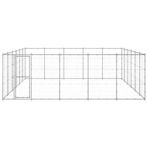 Udendørs hundebur 36,3 m² galvaniseret stål