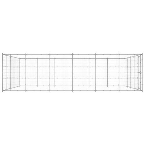 Udendørs hundebur 36,3 m² galvaniseret stål