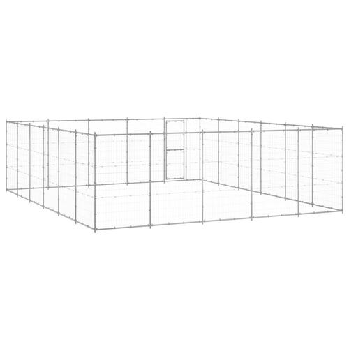 Udendørs hundebur 36,3 m² galvaniseret stål