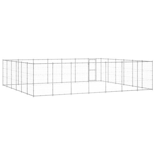 Udendørs hundebur 50,82 m² galvaniseret stål