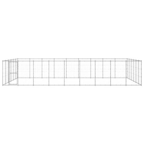 Udendørs hundebur 65,34 m² galvaniseret stål