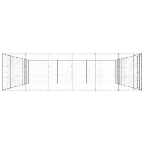 Udendørs hundebur 65,34 m² galvaniseret stål