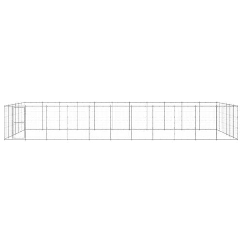 Udendørs hundebur 79,86 m² galvaniseret stål