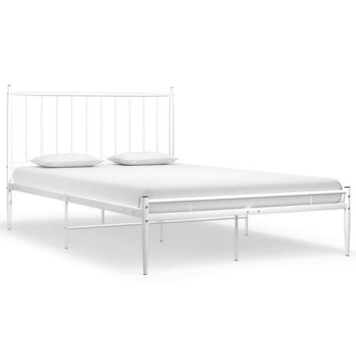 Sengestel 120x200 cm metal hvid