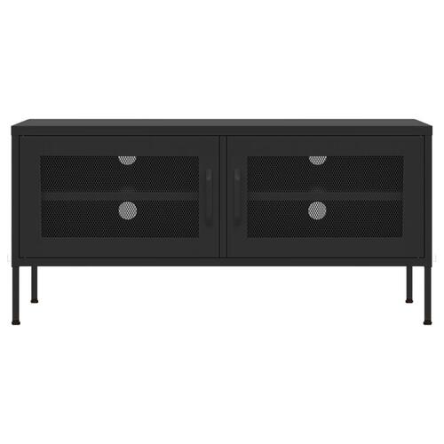 Tv-skab 105x35x50 cm stål Sort