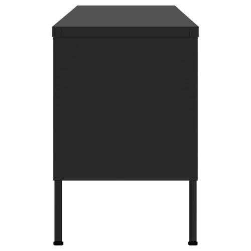 Tv-skab 105x35x50 cm stål Sort