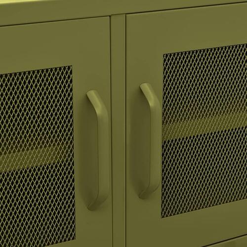 Tv-skab 105x35x50 cm stål olivengrøn