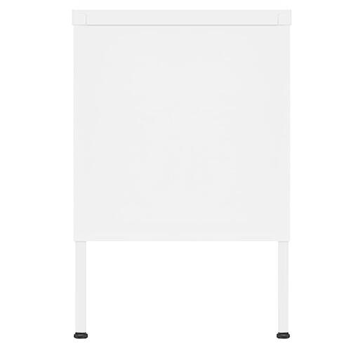 Tv-skab 105x35x50 cm stål hvid