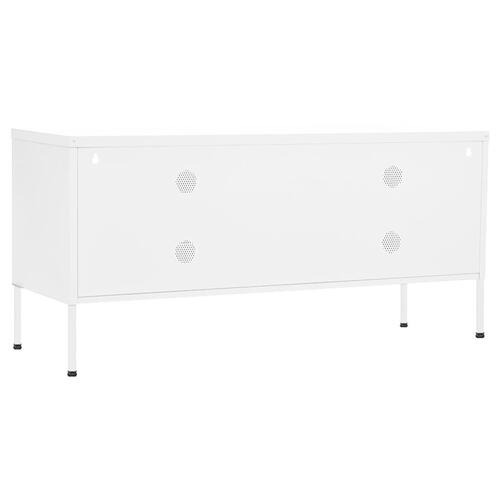 Tv-skab 105x35x50 cm stål hvid