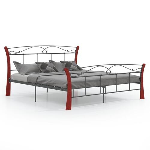 Sengestel 140x200 cm metal sort