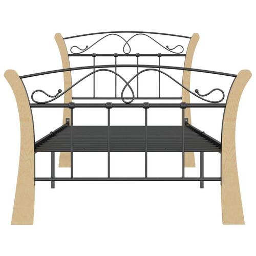 Sengestel 90x200 cm metal sort
