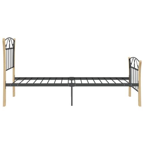 Sengestel 90x200 cm metal sort