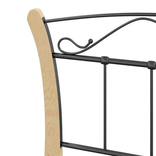 Sengestel 90x200 cm metal sort