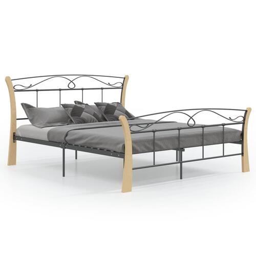Sengestel 140x200 cm metal sort