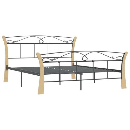 Sengestel 140x200 cm metal sort