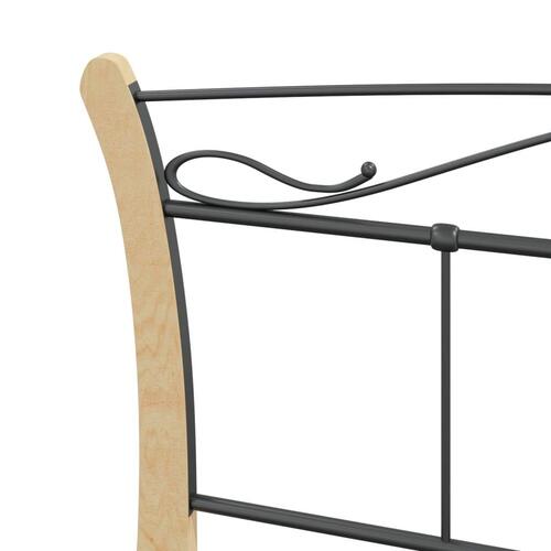 Sengestel 140x200 cm metal sort