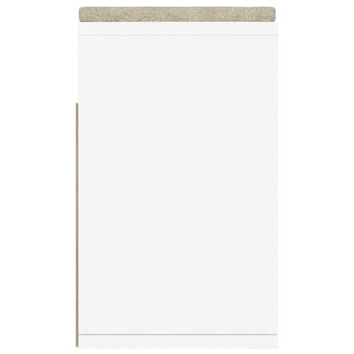 Skobænk med hynde 104x30x49 cm spånplade hvid