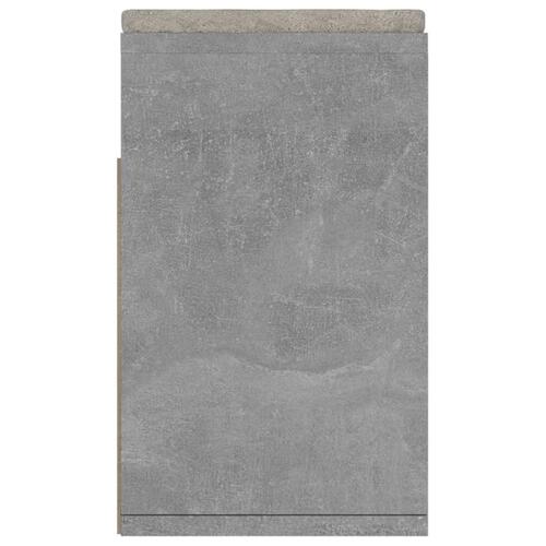 Skobænk med hynde 104x30x49 cm spånplade betongrå