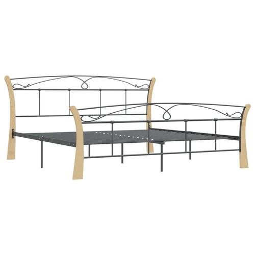 Sengestel 180x200 cm metal sort