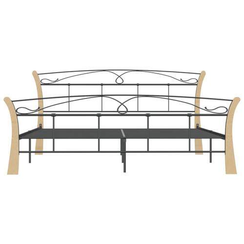 Sengestel 180x200 cm metal sort