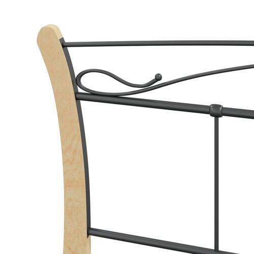 Sengestel 180x200 cm metal sort