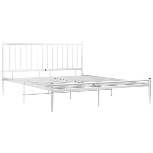 Sengestel 140x200 cm metal hvid