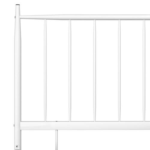 Sengestel 140x200 cm metal hvid