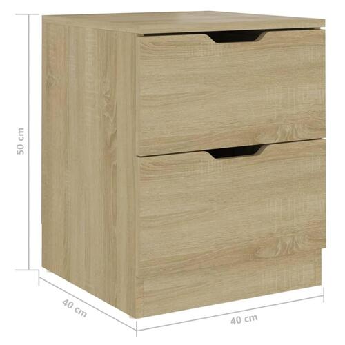 Sengeskab 40x40x50 cm spånplade sonoma-eg