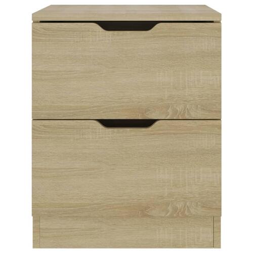 Sengeborde 2 stk. 40x40x50 cm spånplade sonoma-eg