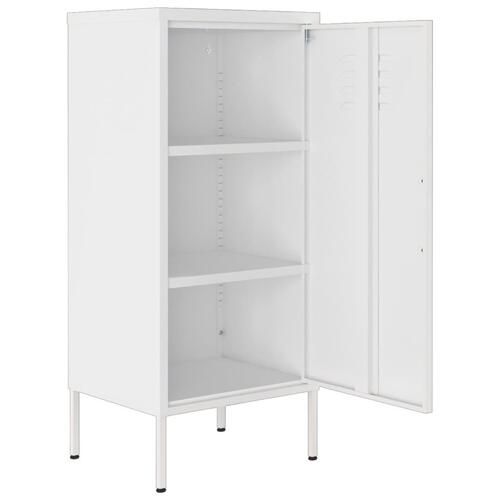 Opbevaringsskab 42,5x35x101,5 cm stål hvid