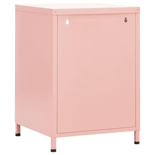 Natbord 35x35x51 cm stål pink