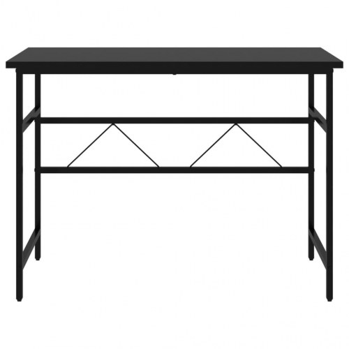 Computerbord 105x55x72 cm MDF og metal sort