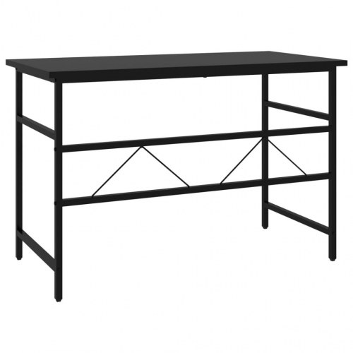 Computerbord 105x55x72 cm MDF og metal sort