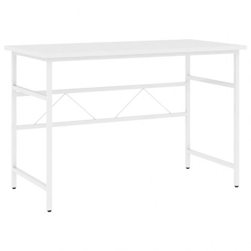 Computerbord 105x55x72 cm MDF og metal hvid