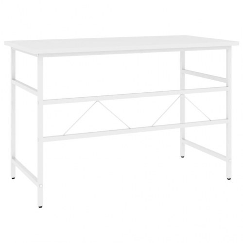 Computerbord 105x55x72 cm MDF og metal hvid
