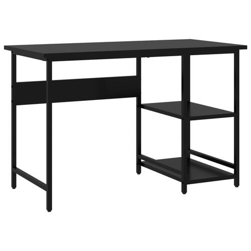 Computerbord 105x55x72 cm MDF og metal sort