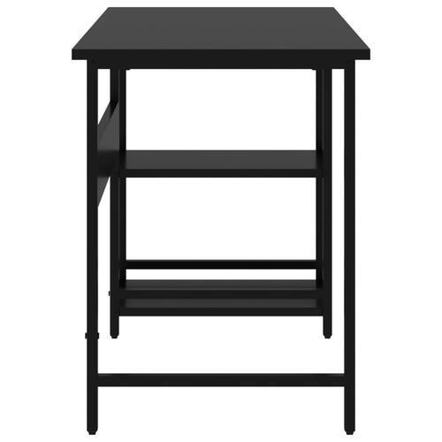 Computerbord 105x55x72 cm MDF og metal sort