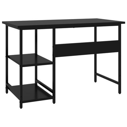 Computerbord 105x55x72 cm MDF og metal sort
