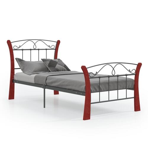 Sengeramme 90x200 cm metal sort
