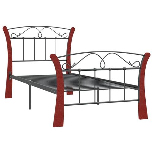 Sengeramme 90x200 cm metal sort