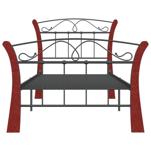 Sengeramme 90x200 cm metal sort