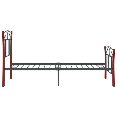 Sengeramme 90x200 cm metal sort