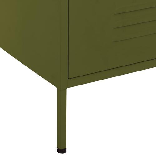 Kommode 80x35x101,5 cm olivengrøn