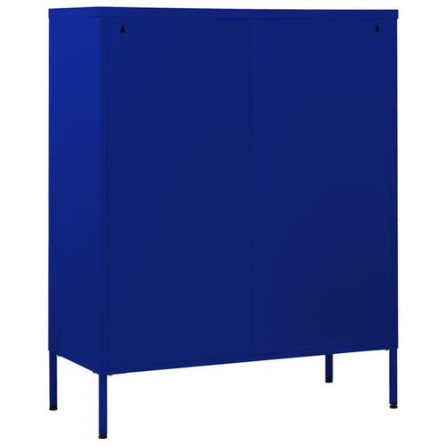 Kommode 80x35x101,5 cm Marineblå