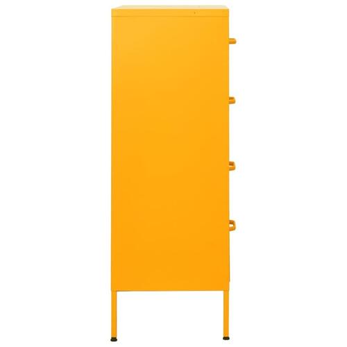 Kommode 80x35x101,5 cm Sennepsgul