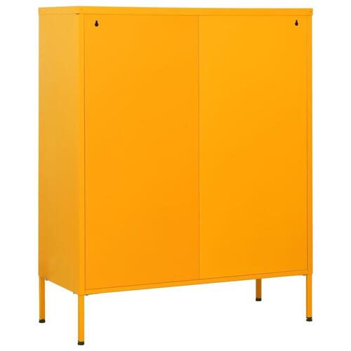 Kommode 80x35x101,5 cm Sennepsgul