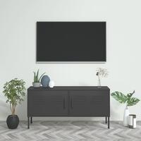 Tv-skab 105x35x50 cm stål Antracitgrå
